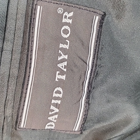 38S David Taylor Black Two Gold Buttons Blazer Mens - Picture 5 of 9